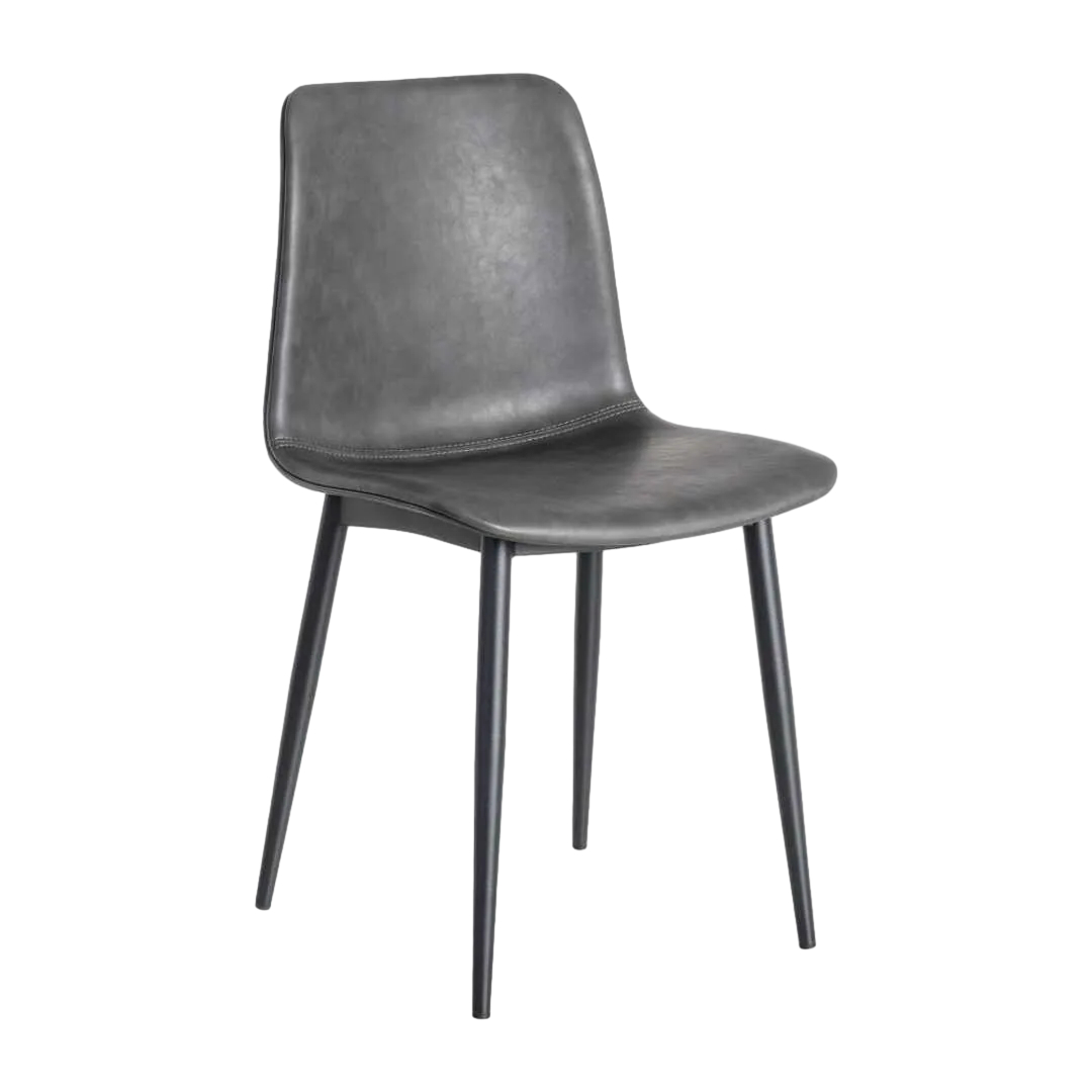 Silla tapizada en símil piel negro estructura polipropileno patas de metal relleno de espuma 0x0x0cm - Ixia - 615508IX - foto-transparente