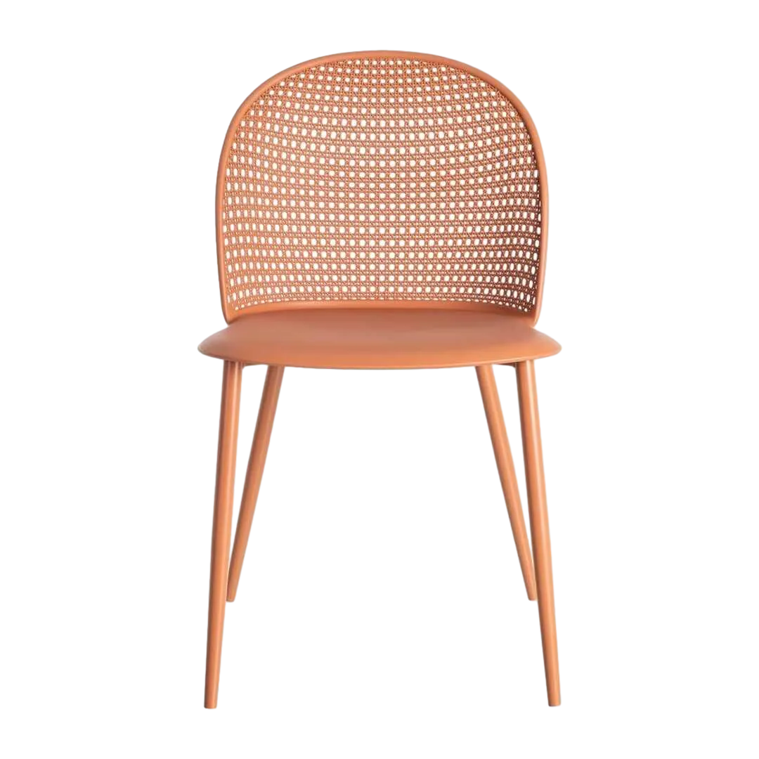 Silla teja en polipropileno con patas de acero protección UV apta exterior EN581 51x46x80cm - Ixia - 615536IX - foto-transparente