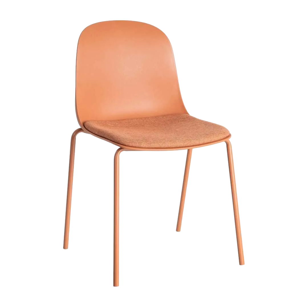 Silla teja de polipropileno con patas de acero apta contract 46x51x85cm - Ixia - 615540IX - foto-transparente