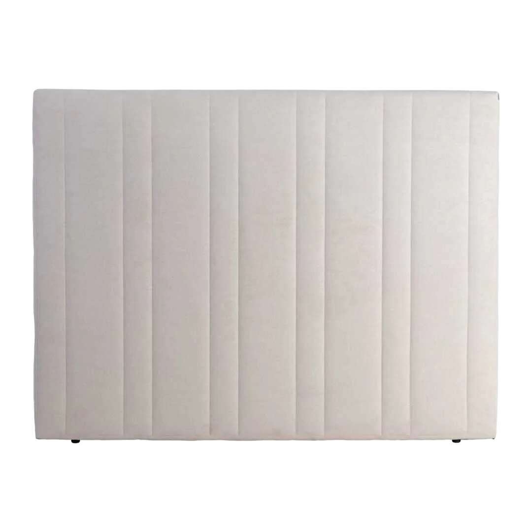 Cabecero tapizado en tejido beige para dormitorio 160x122cm - Ixia - 615545IX - foto-transparente