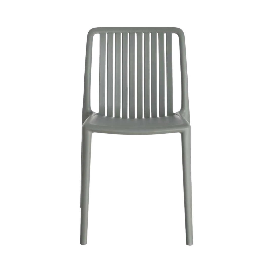 Silla apilable de polipropileno para exterior color verde 47x51x77.50cm - Ixia - 615550IX - foto-transparente