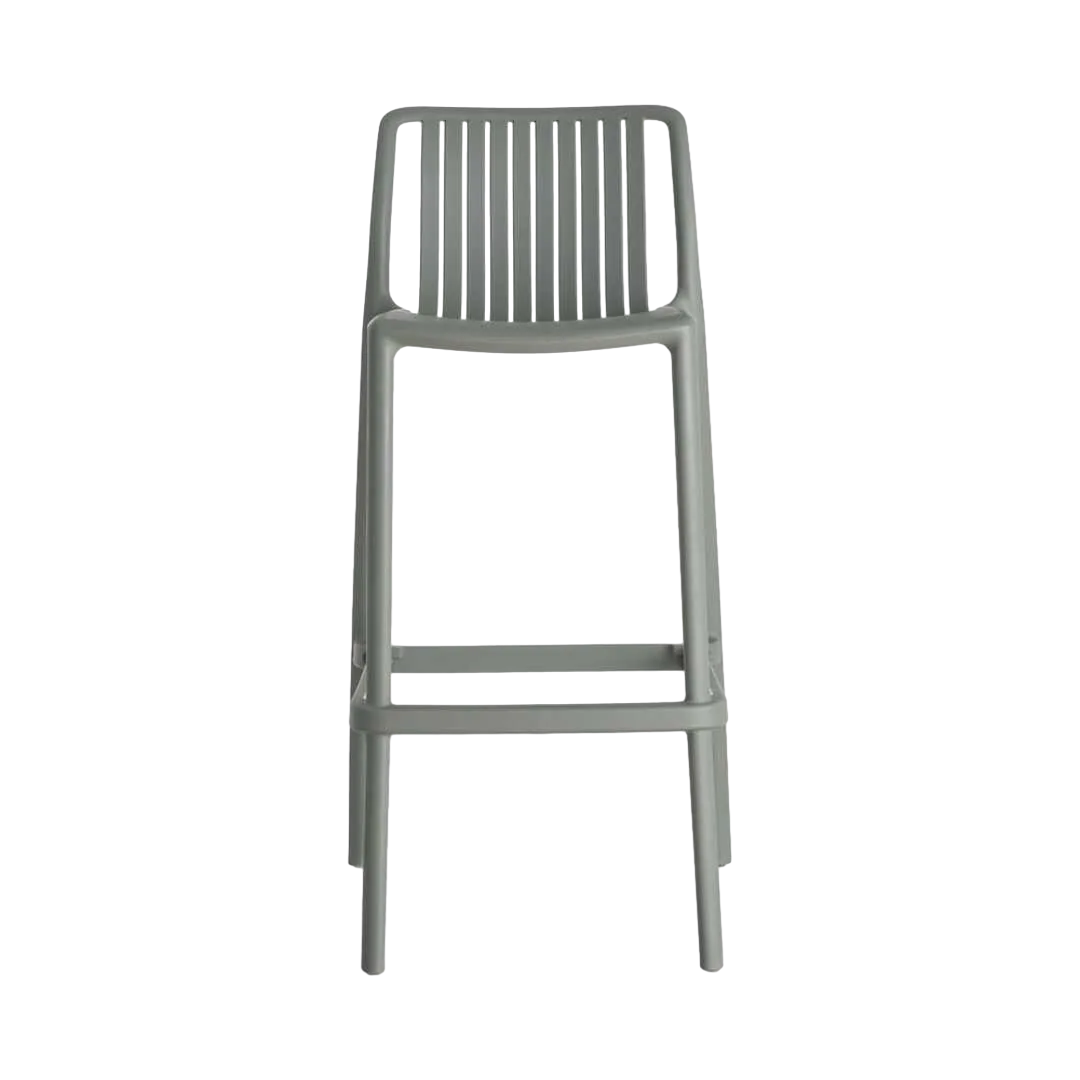 Taburete verde de polipropileno para exterior 52x55x100cm - Ixia - 615556IX - foto-transparente