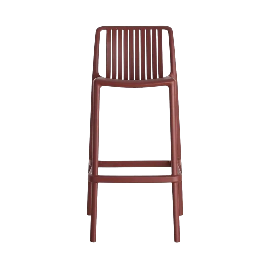 Taburete granate de polipropileno para exterior 52x55x100cm - Ixia - 615557IX - foto-transparente