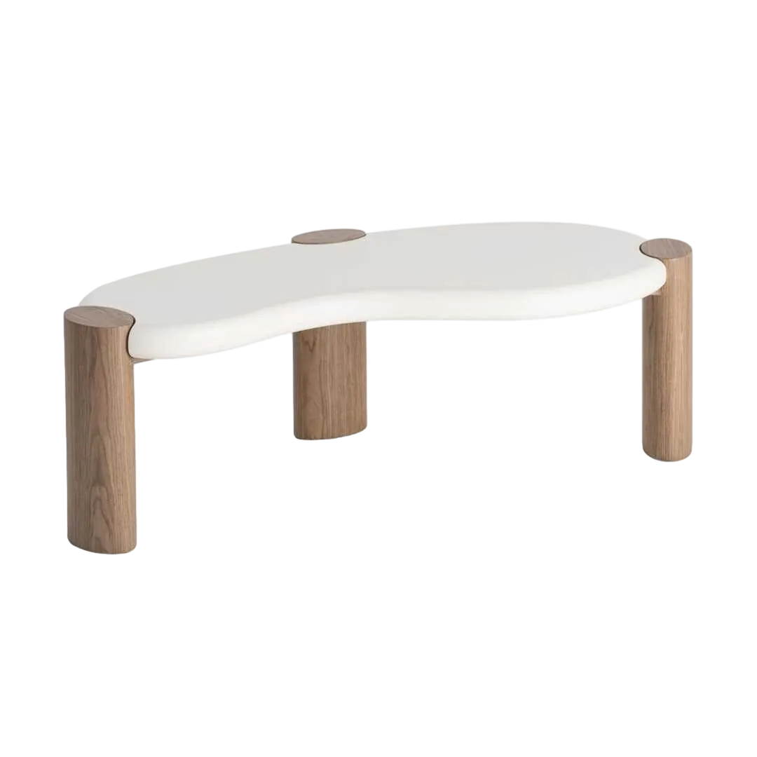 Mesa de centro en DM blanco natural 125x60x41cm - Ixia - 615582IX - foto-transparente
