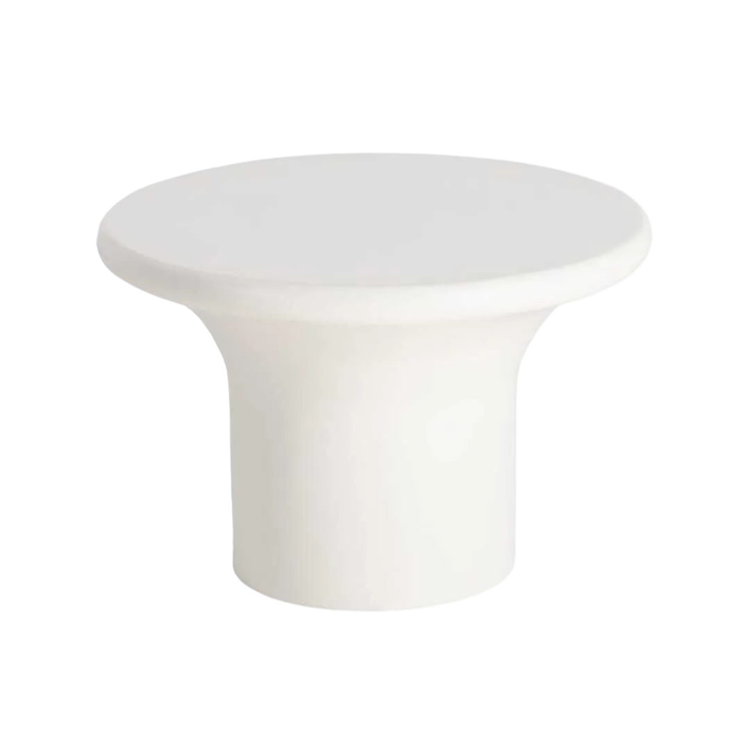 Mesa de centro lacada en DM blanco para salón 59x59x40cm - Ixia - 615583IX - foto-transparente