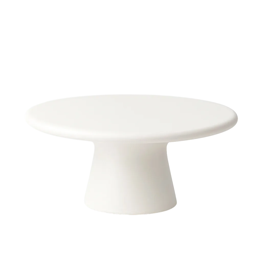 Mesa de centro lacada en DM blanca para salón 79x79x29cm - Ixia - 615584IX - foto-transparente