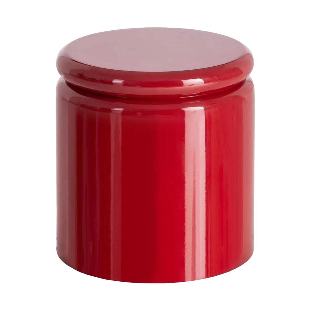 Mesa auxiliar lacada roja en DM para salón 40x40x43cm - Ixia - 615586IX - foto-transparente
