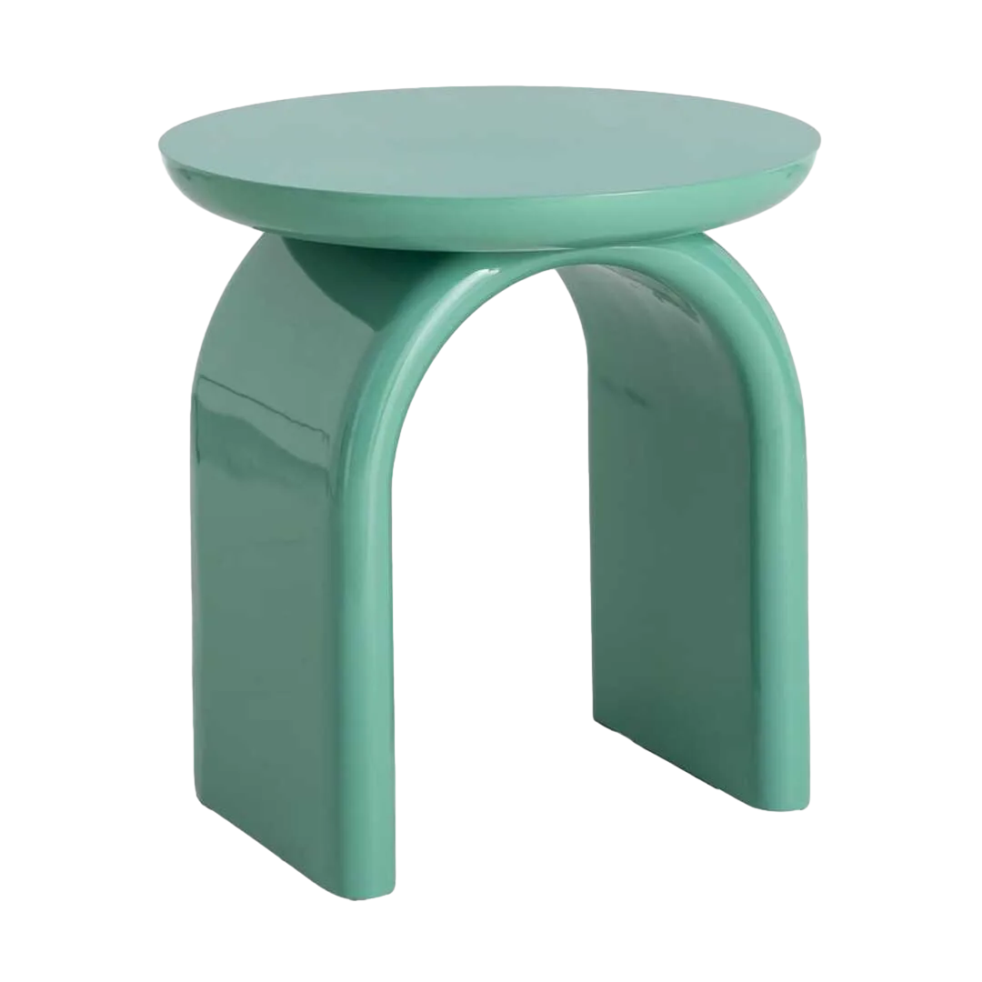 Mesa auxiliar lacada en DM color verde para salón 50x50x51cm - Ixia - 615588IX - foto-transparente