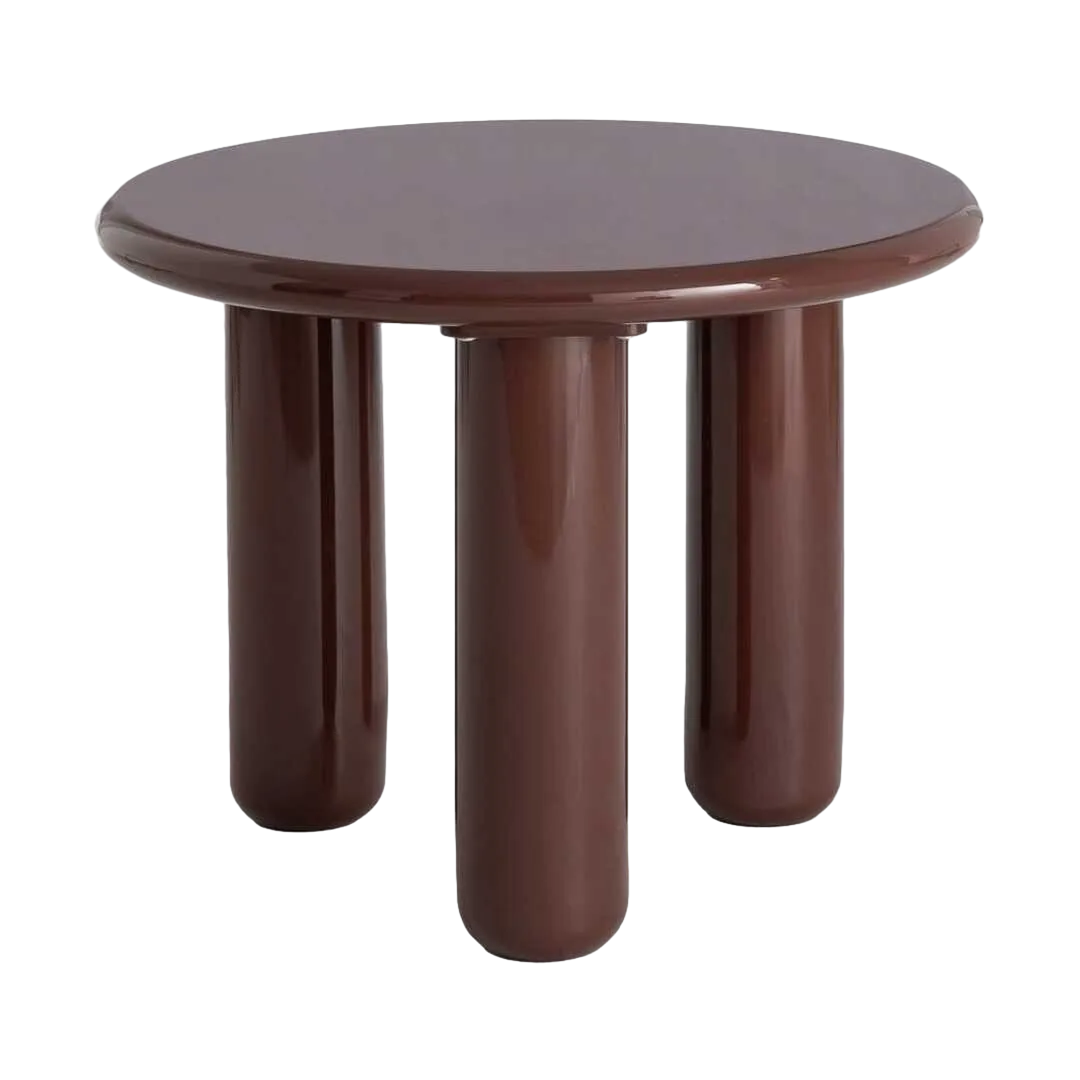 Mesa auxiliar lacada en DM para salón granate 60x60x45cm - Ixia - 615592IX - foto-transparente