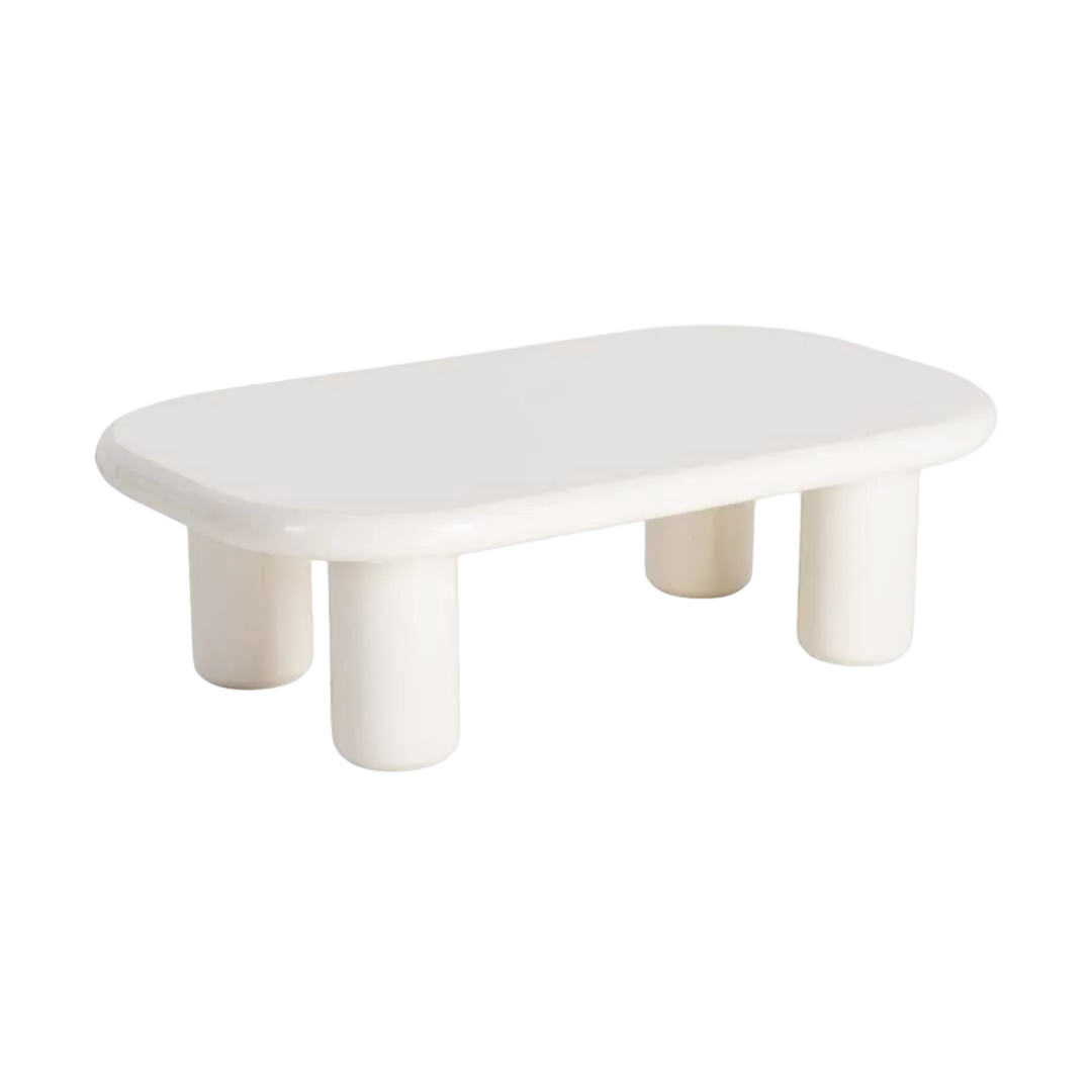 Mesa de centro lacada crema en DM 118x68x37cm - Ixia - 615595IX - foto-transparente