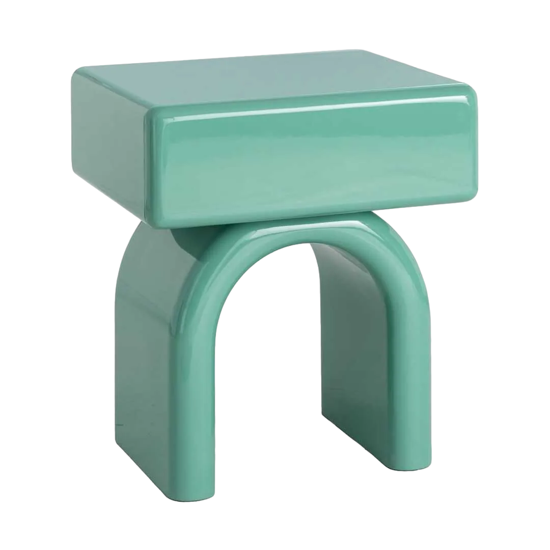 Mesita lacada en DM verde para salón 50x40x57cm - Ixia - 615598IX - foto-transparente