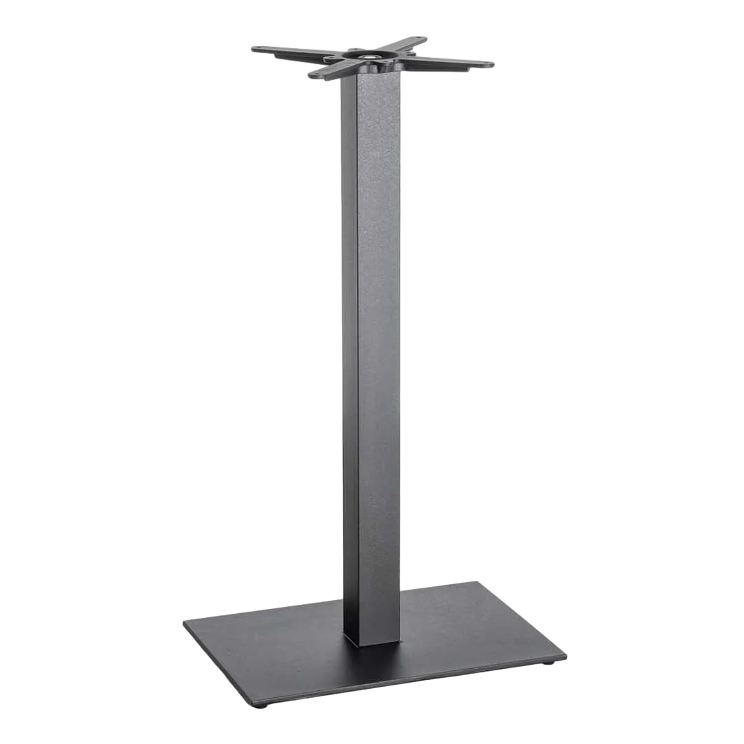 Patas para mesa en hierro negro estilo contract soporte diámetro tubo 8cm aptas para tableros rectangulares hasta y ovalados hasta 40x60x108cm - Ixia - 615609IX - foto-transparente