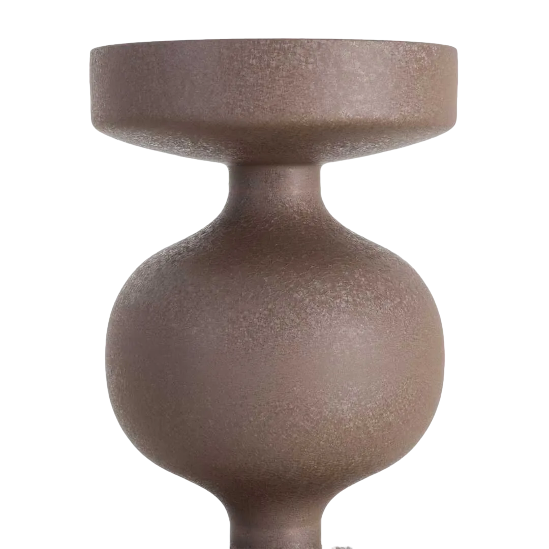 Mesita auxiliar marrón de acero 33x33x52cm - Ixia - 615641IX - foto-transparente