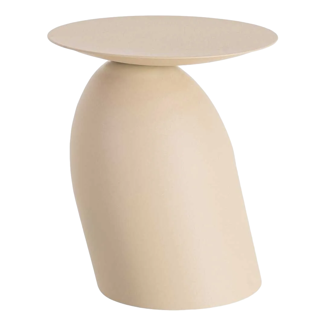 Mesita beige de acero 46x46x51cm - Ixia - 615644IX - foto-transparente