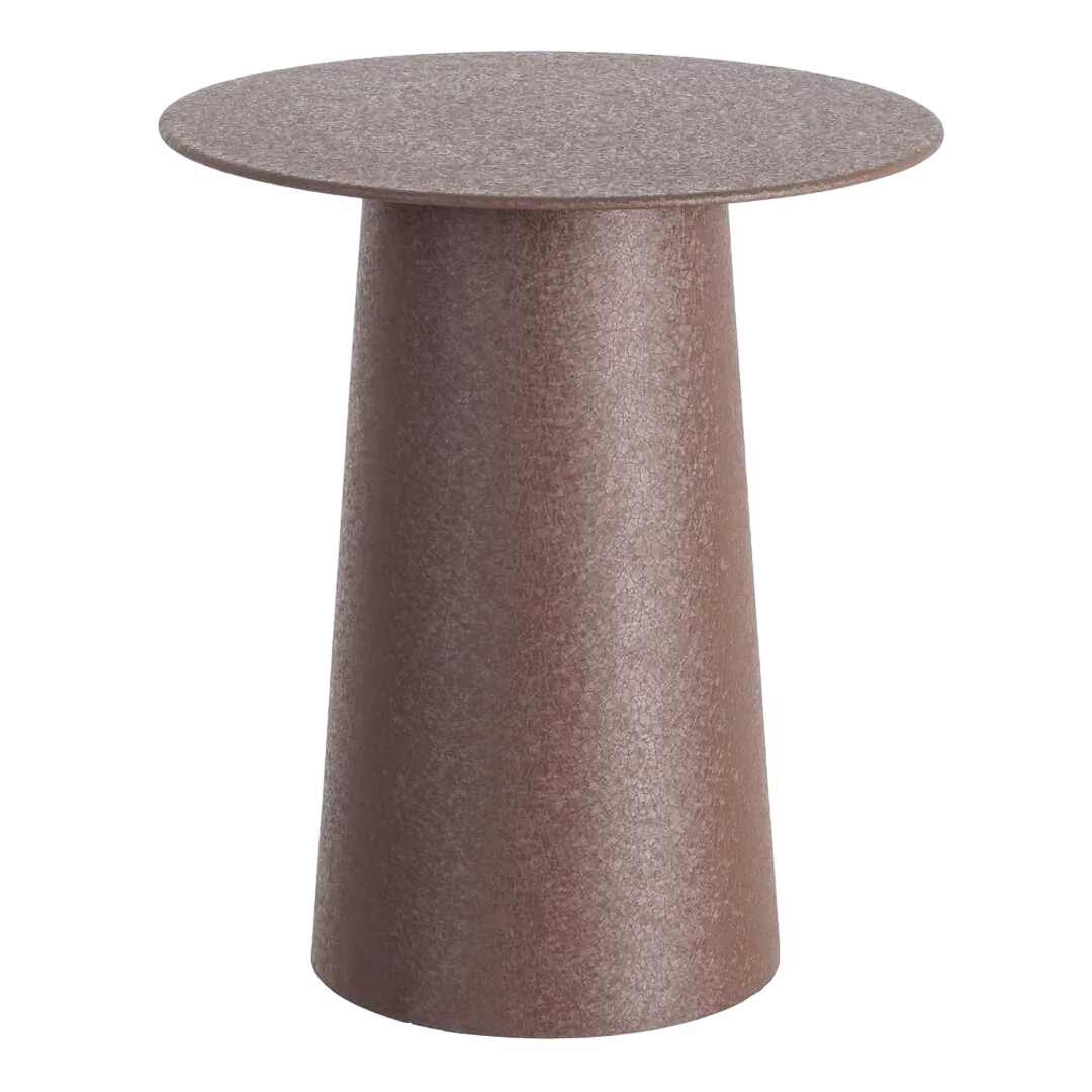 Mesa de centro marrón en acero 45x45x51cm - Ixia - 615647IX - foto-transparente
