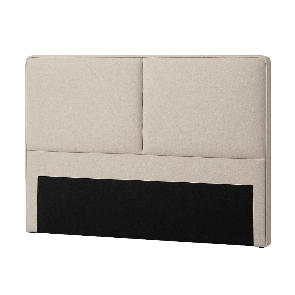 Cabecero tapizado en tejido beige 160x12x100cm - Ixia - 615675IX - foto-transparente