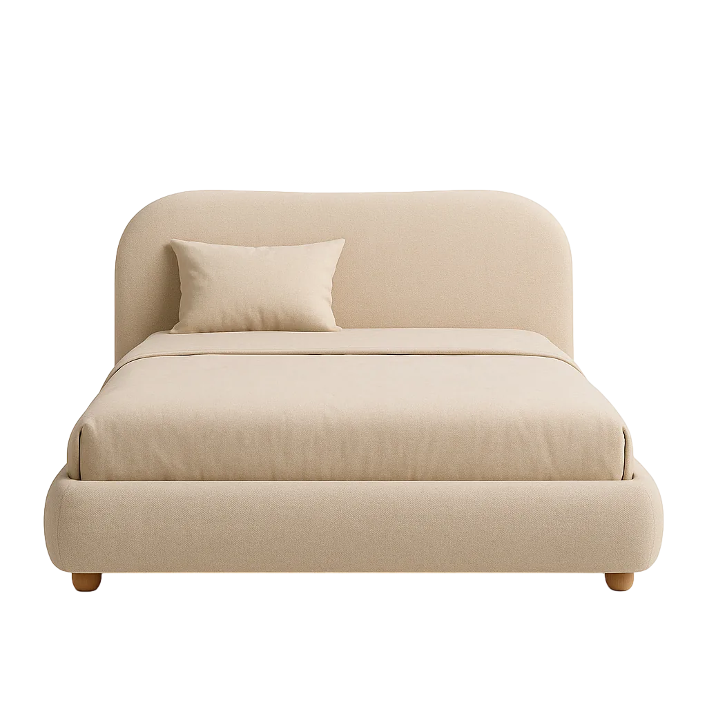 Cama para colchón de 150cm beige 160x217x94cm - Ixia - 615677IX - foto-transparente