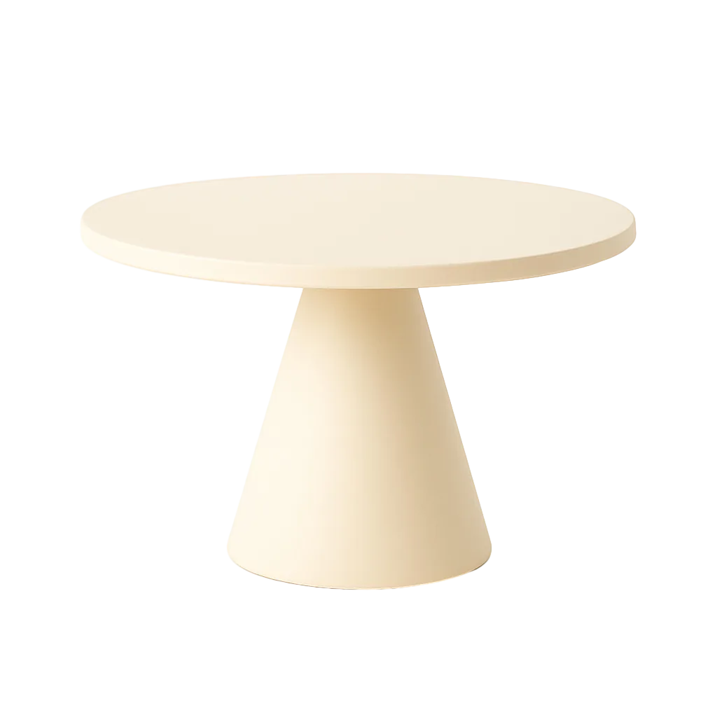 Mesita auxiliar crema en acero 71x71x38cm - Ixia - 615680IX - foto-transparente