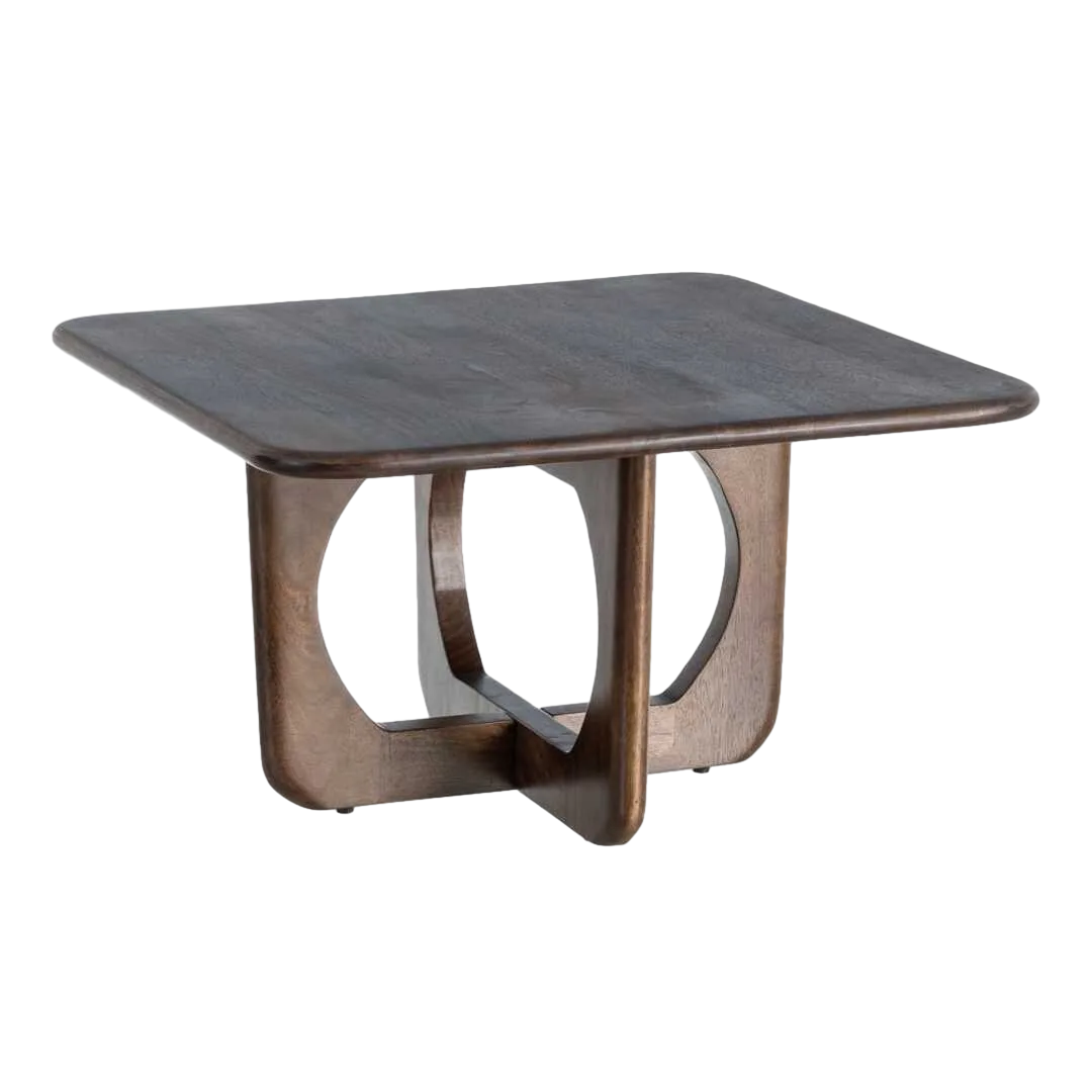 Mesa de centro en madera de mango color miel 80x80x45cm - Ixia - 615789IX - foto-transparente