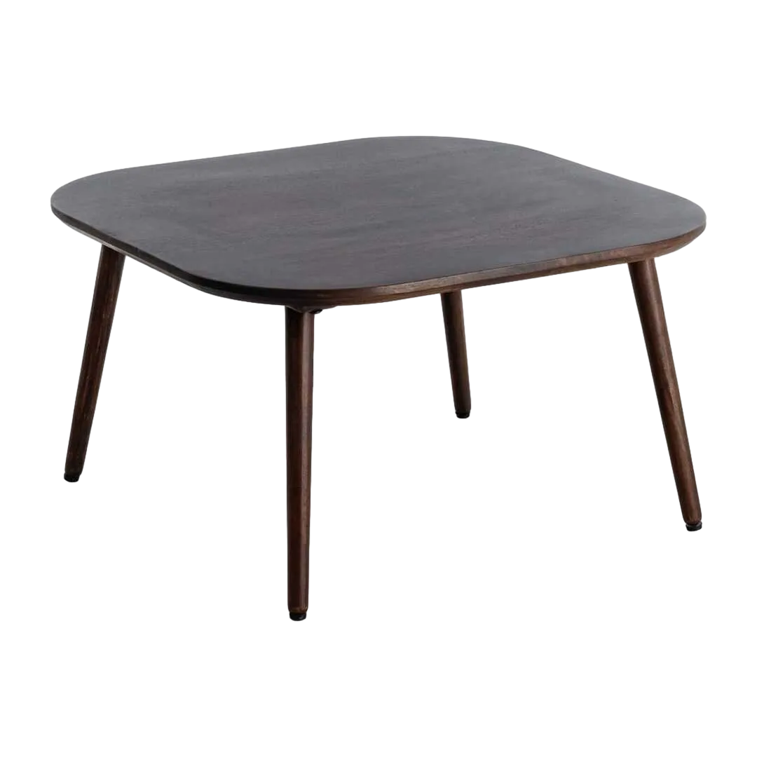 Mesita auxiliar marrón oscuro en madera de mango 80x80x45cm - Ixia - 615809IX - foto-transparente