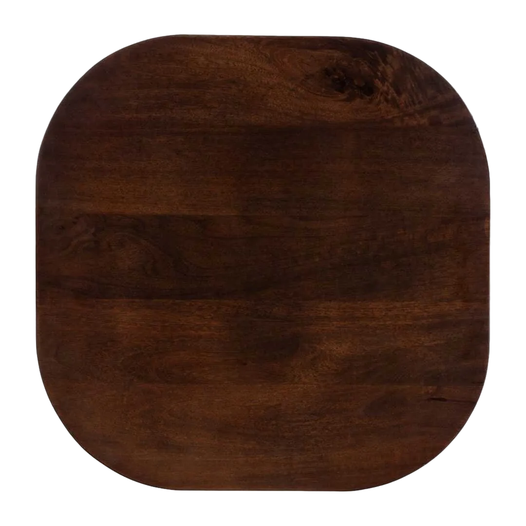 Mesa de madera de mango marrón oscuro 80x80x75cm - Ixia - 615812IX - foto-transparente