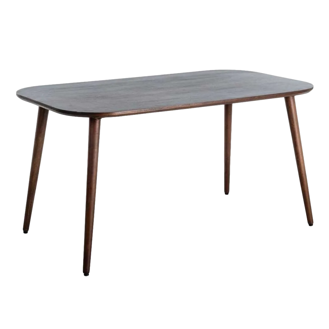 Mesa en madera de mango marrón oscuro 145x80x75cm - Ixia - 615813IX - foto-transparente