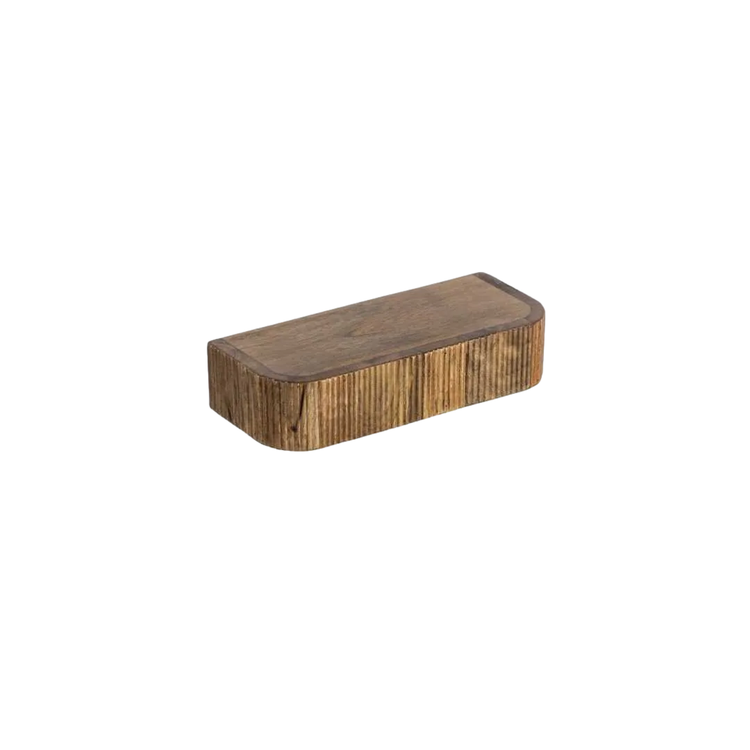 Mesita de madera de mango color miel 35x15x7.50cm - Ixia - 615945IX - foto-transparente