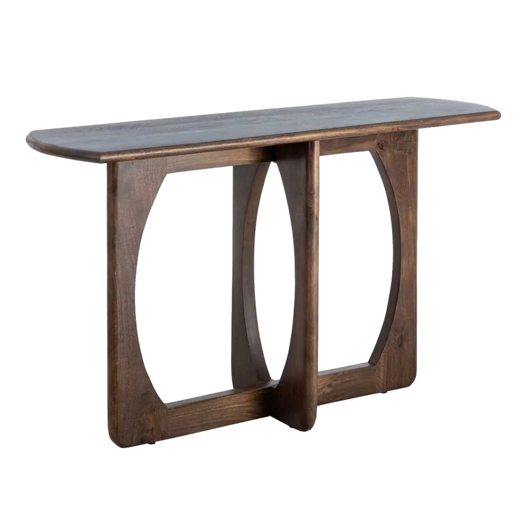 Consola de madera de mango marrón 130x40x75cm - Ixia - 615950IX - foto-transparente