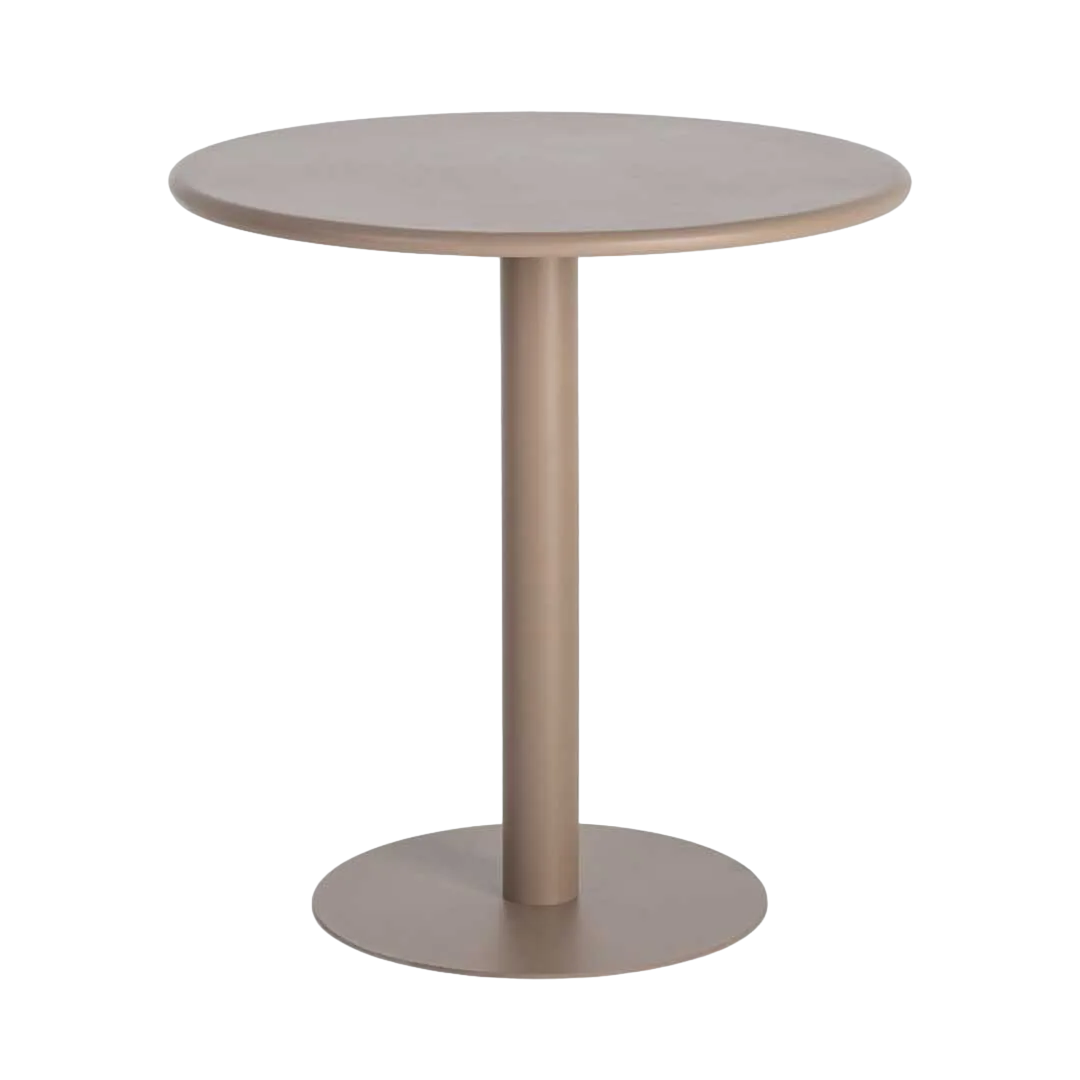 Mesa de salón beige en metal 70x70x73cm - Ixia - 616121IX - foto-transparente