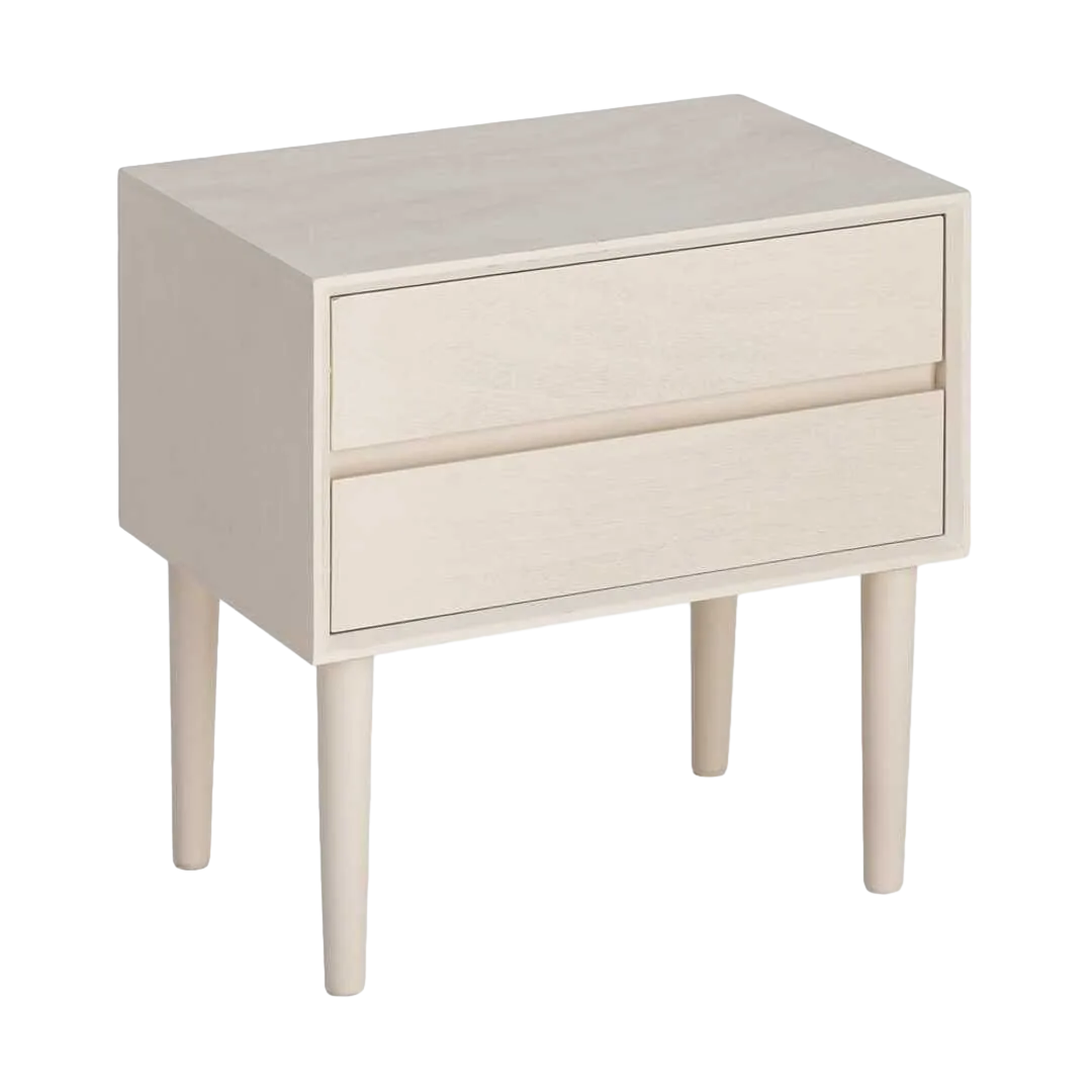 Mesita crema en DM para dormitorio 50x35x50cm - Ixia - 616143IX - foto-transparente