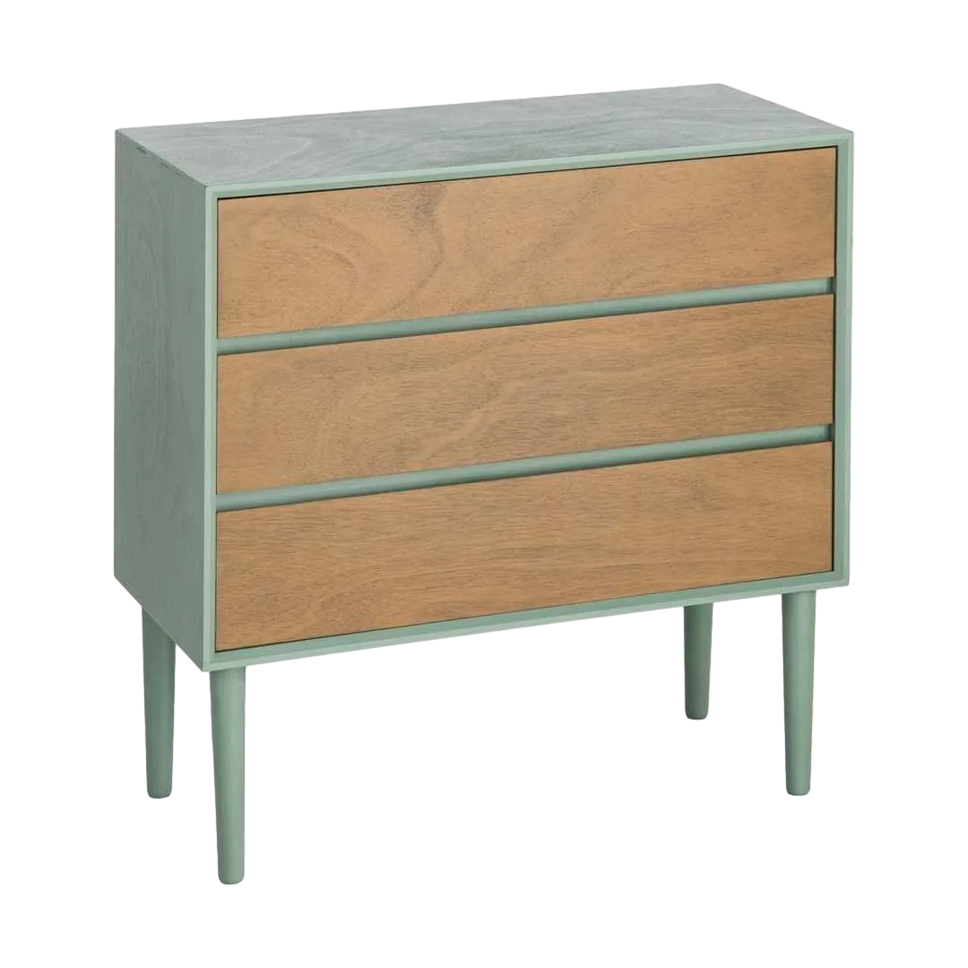 Cómoda verde en DM para dormitorio 75x35x75cm - Ixia - 616145IX - foto-transparente