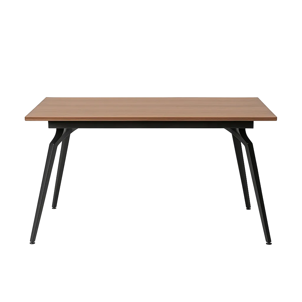 Mesa extensible marrón en DM y metal para salón hasta 200cm 160x90x76cm - Ixia - 616172IX - foto-transparente