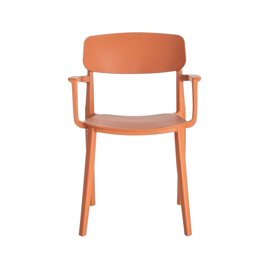 Silla apilable teja de polipropileno apta para exterior uso contract 51.50x51x80cm - Ixia - 616260IX - foto-transparente
