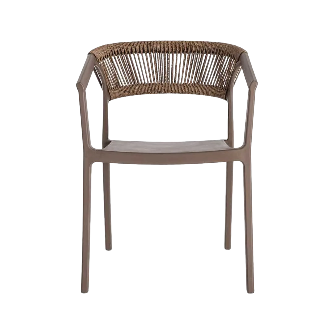 Silla apilable de polipropileno con cuerda de polietileno y protección UV 56x54x75.50cm - Ixia - 616272IX - foto-transparente