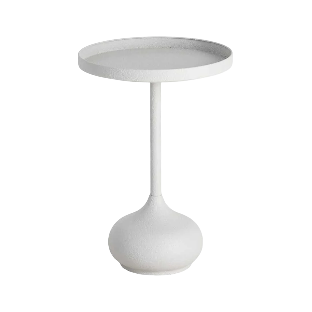 Mesita auxiliar blanca de metal 40x40x57cm - Ixia - 616341IX - foto-transparente