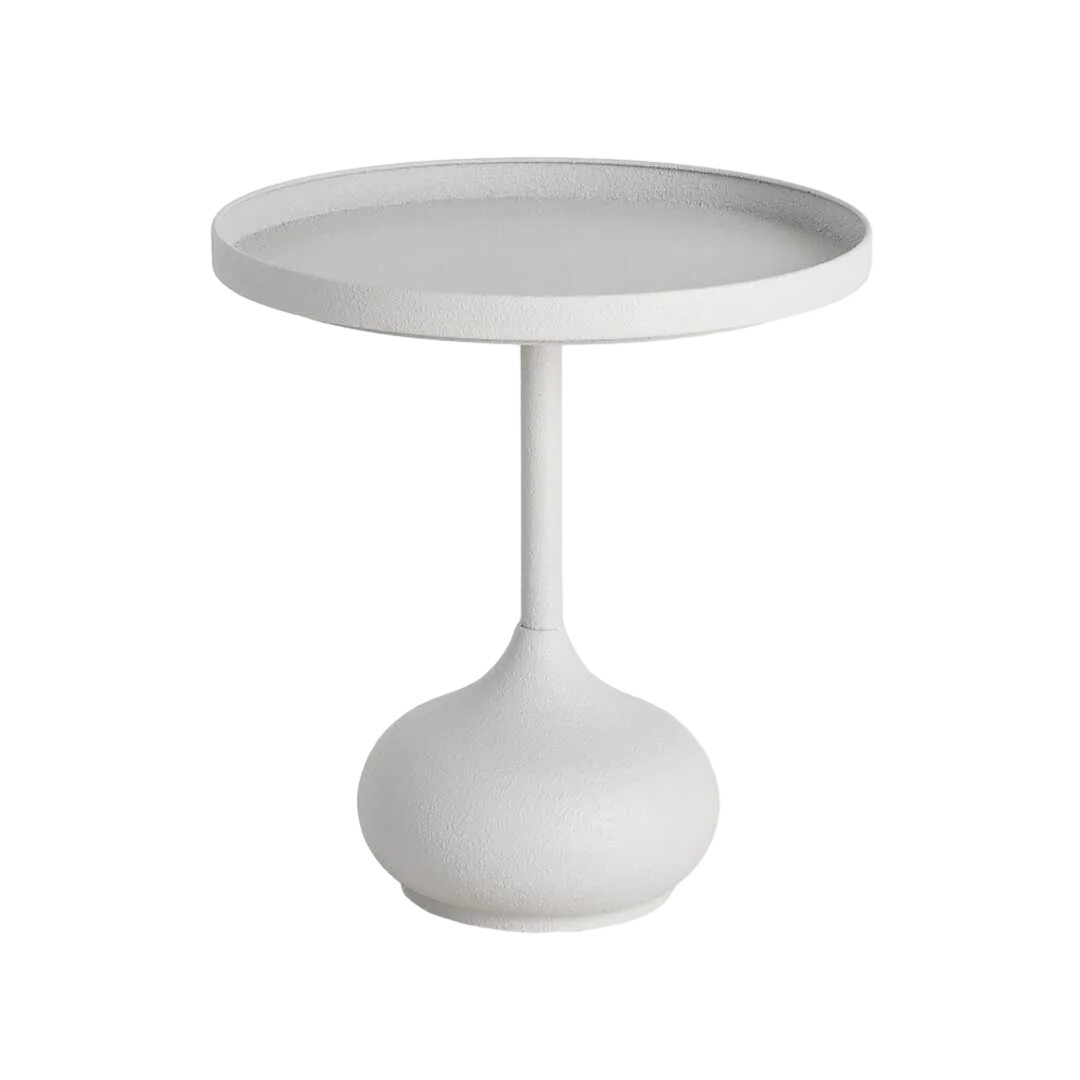 Mesita auxiliar blanca de metal 45x45x48cm - Ixia - 616342IX - foto-transparente