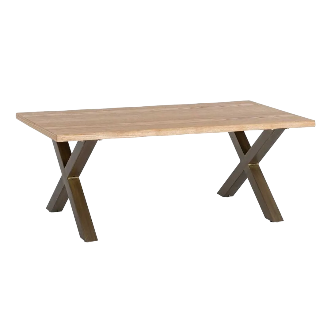 Mesa de centro para salón en DM y metal 110x60x43cm - Ixia - 616378IX - foto-transparente