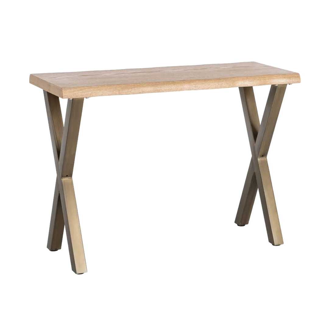 Consola de entrada en DM y metal tablero 4cm 110x45x79cm - Ixia - 616379IX - foto-transparente