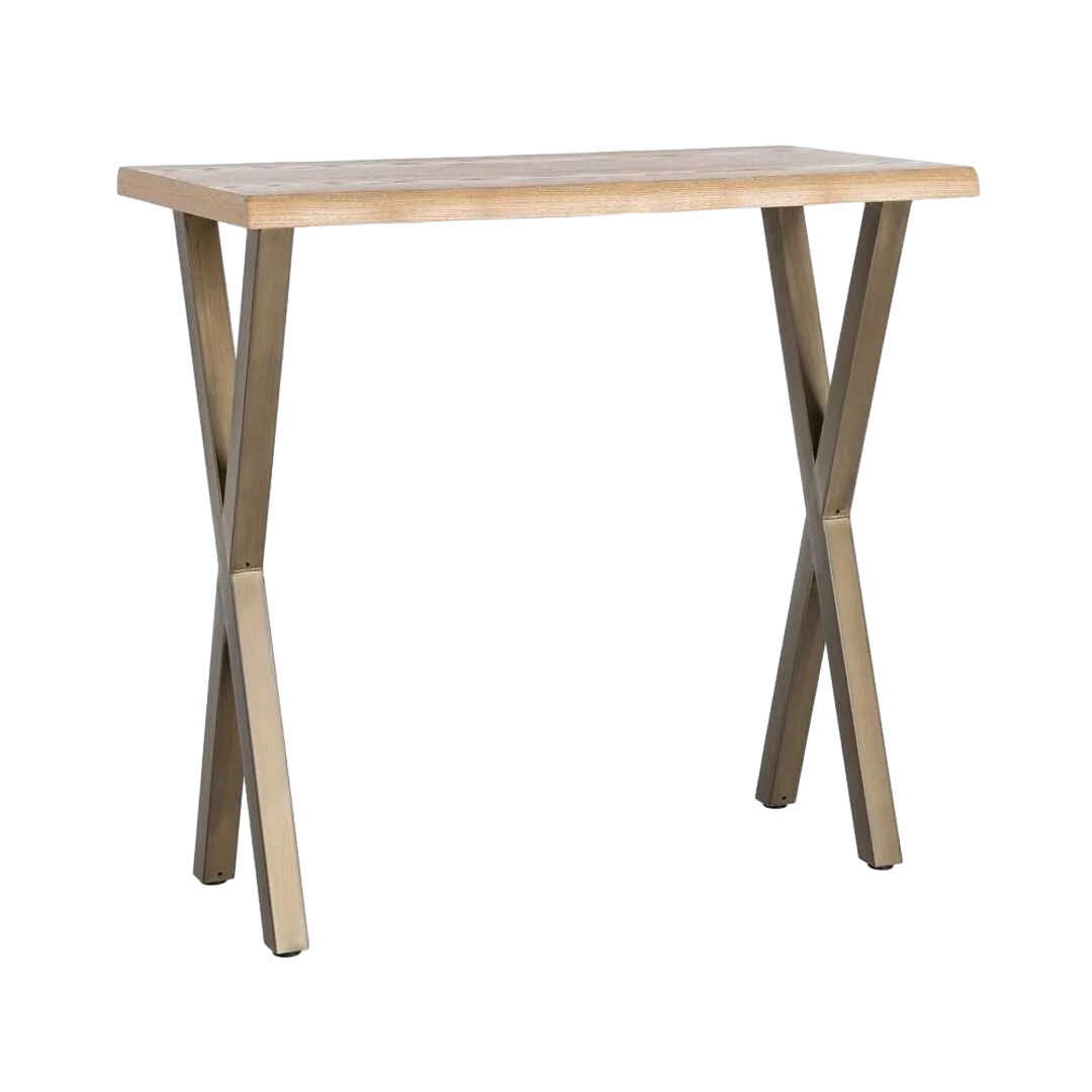 Mesa alta de salón en DM y metal 110x60x106cm - Ixia - 616380IX - foto-transparente