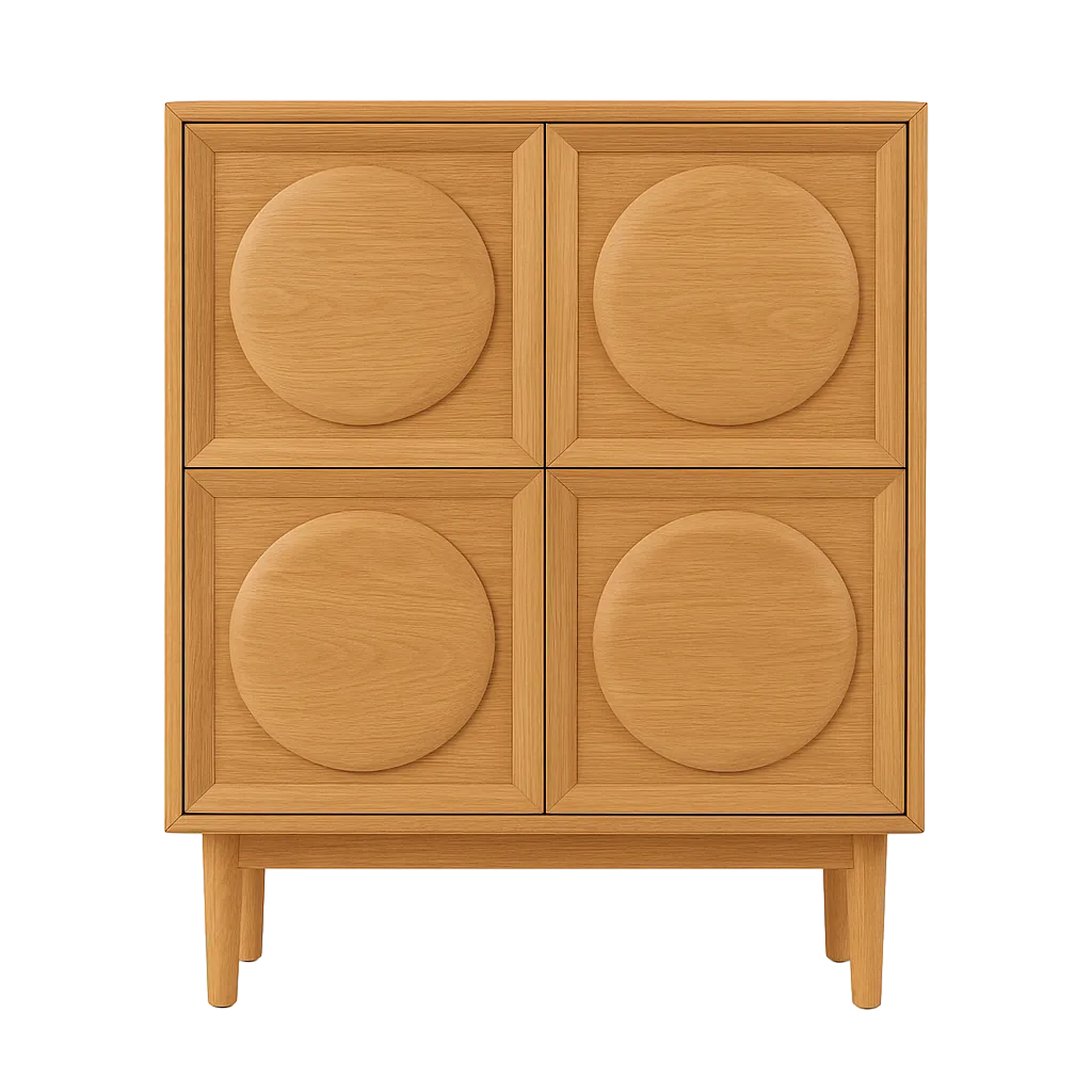 Armario natural en madera de roble 135x40x150cm - Ixia - 616390IX - foto-transparente