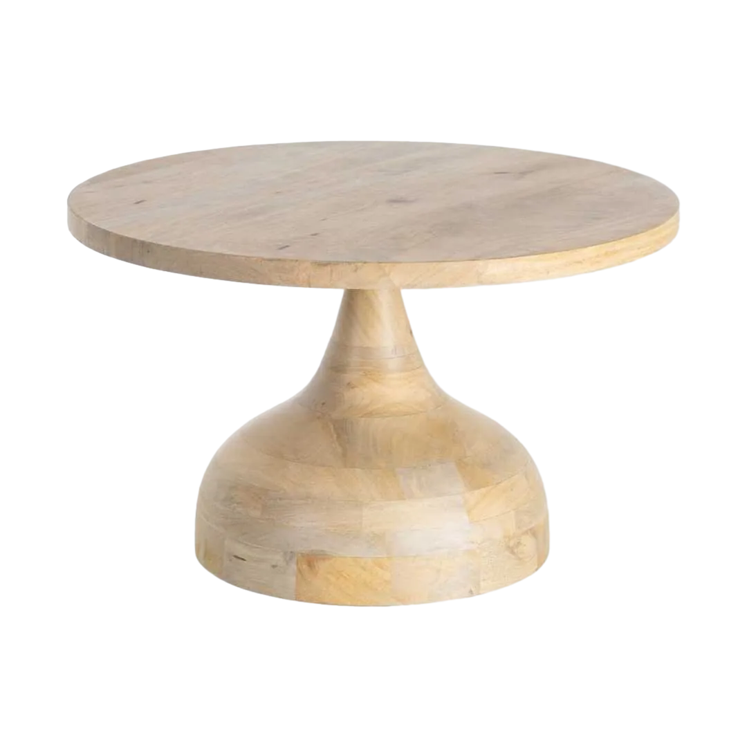 Mesita auxiliar de madera de mango natural para salón 67x67x40cm - Ixia - 616495IX - foto-transparente