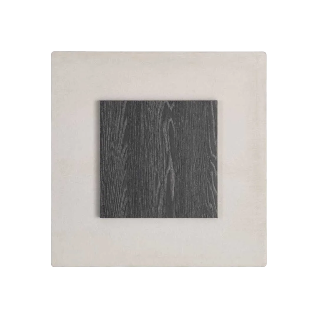 Tablero de mesa blanco en piedra sinterizada imitación mármol Calacatta alto brillo 70x70cm - Ixia - 616589IX - foto-transparente