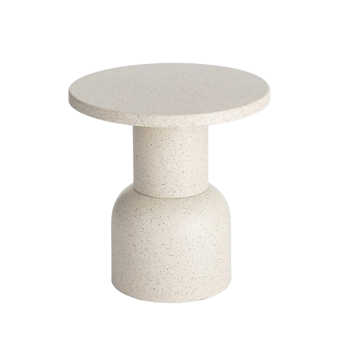 Mesita auxiliar blanca de metal 51x51x52cm - Ixia - 616763IX - foto-transparente