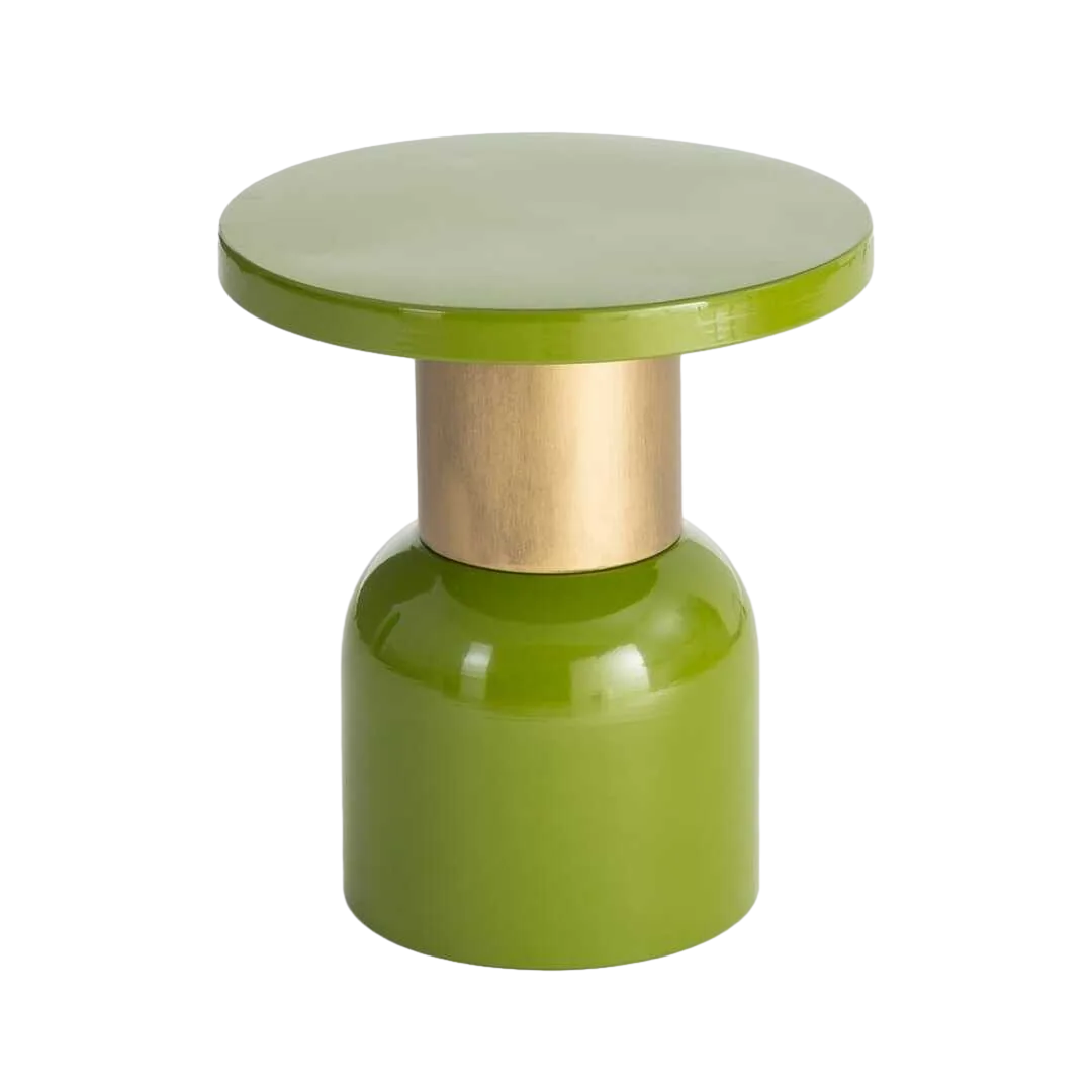 Mesita auxiliar verde de metal 40x40x43.50cm - Ixia - 616764IX - foto-transparente