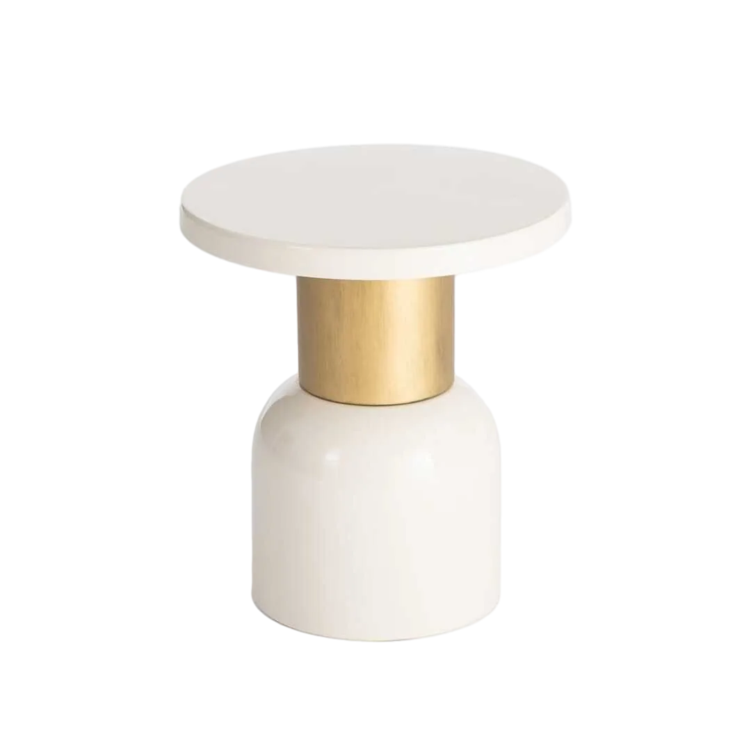 Mesita blanca de metal 40x40x43.50cm - Ixia - 616768IX - foto-transparente