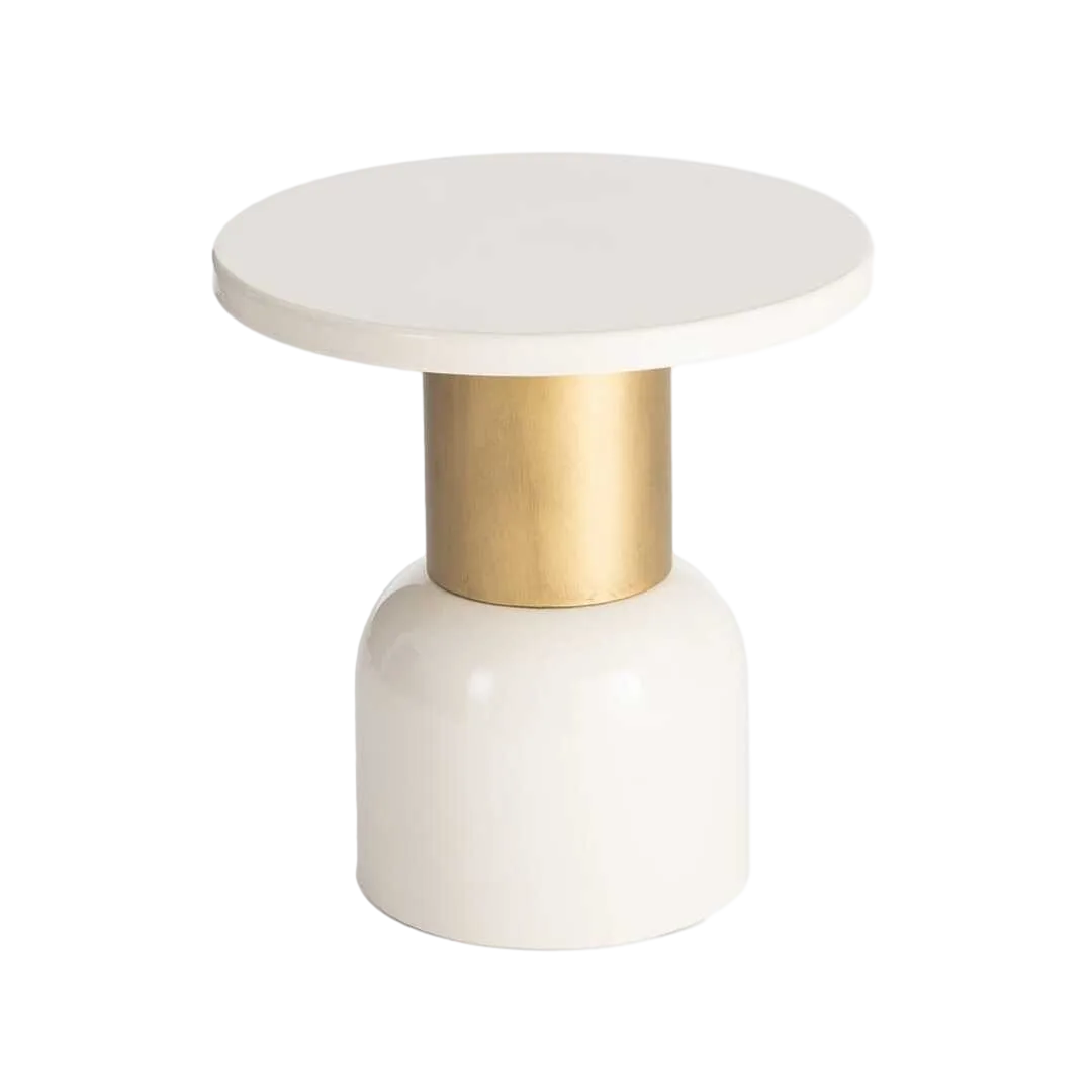 Mesita blanca de metal 51x51x52cm - Ixia - 616769IX - foto-transparente