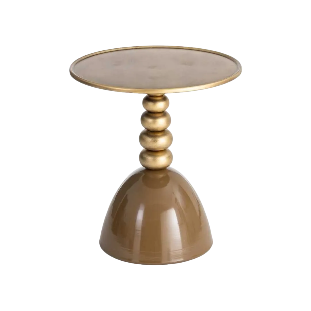 Mesita auxiliar de metal marrón 49x49x54cm - Ixia - 616773IX - foto-transparente