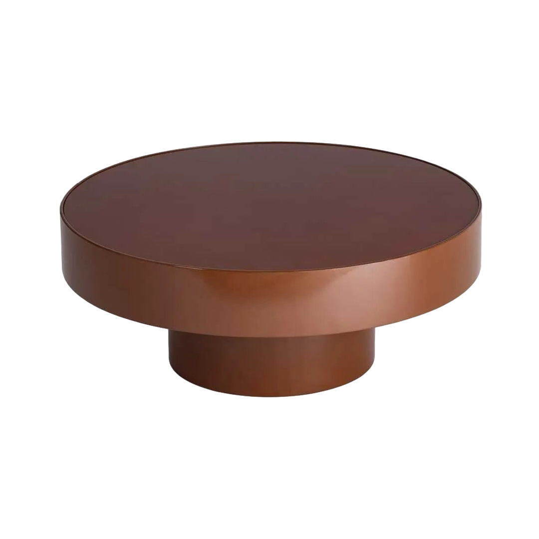 Mesa centro teja en cristal templado y metal 80x80x32.50cm - Ixia - 616780IX - foto-transparente