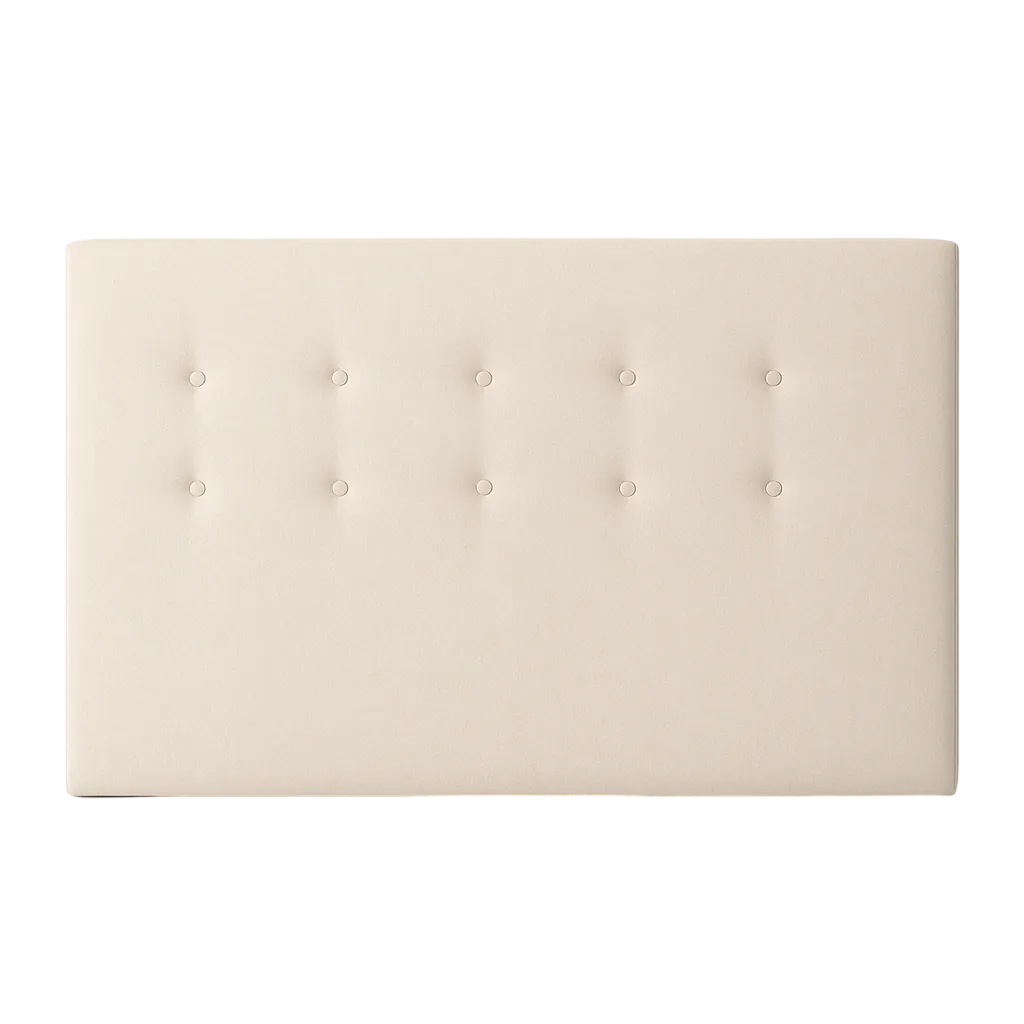 Cabecero tapizado en tejido crema con relleno de fibra 165x8x125cm - Ixia - 616850IX - foto-transparente