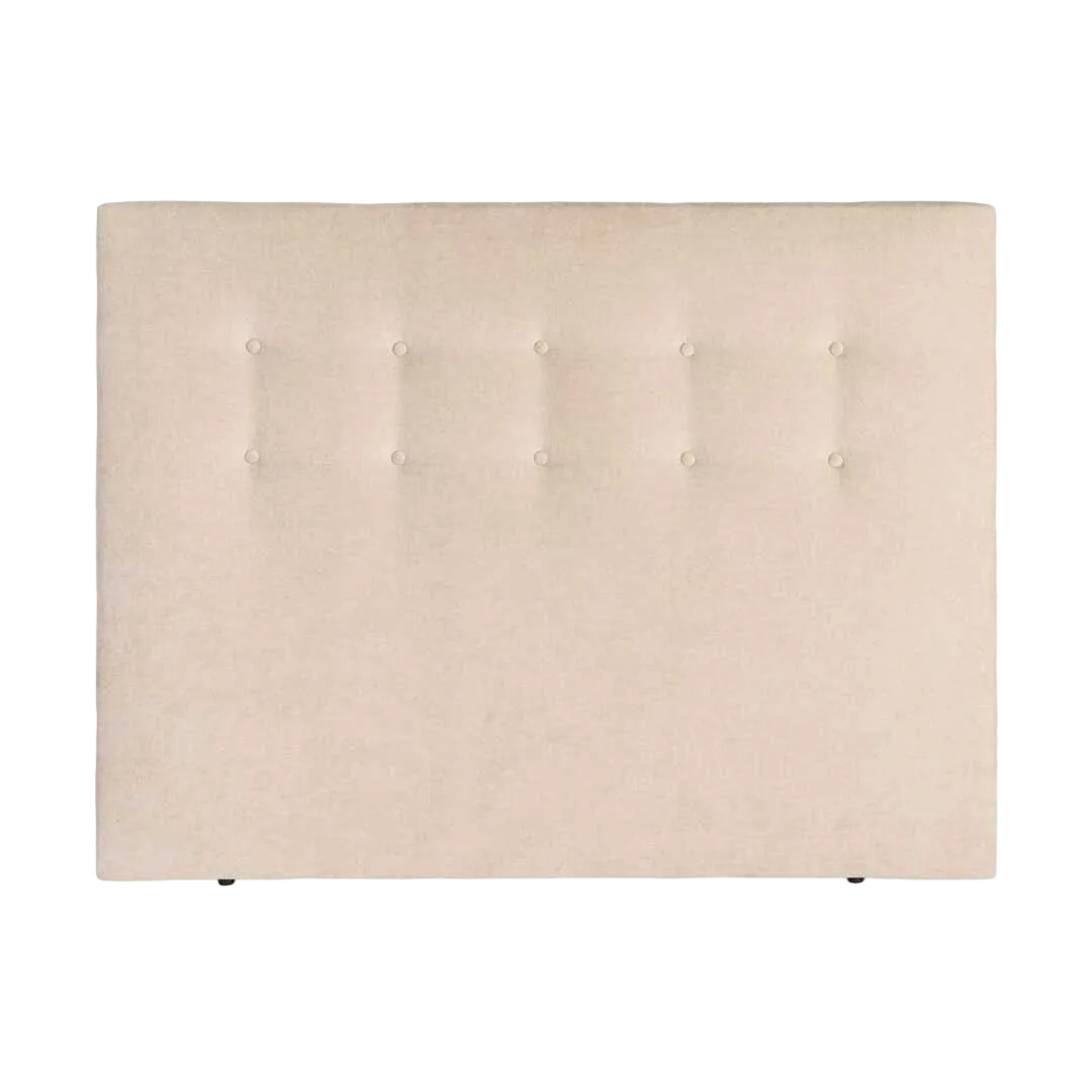 Cabecero tapizado en tejido beige con relleno de fibra 165x8x125cm - Ixia - 616851IX - foto-transparente